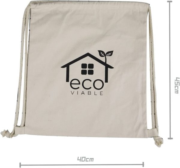 ECO VIABLE Dinner Set Canvas Carry Bag Rucksack - Image 4