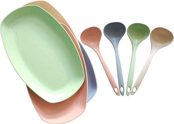 ECO VIABLE Dinner Plates Extra Large with Ladles - Image 2