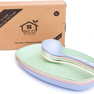 ECO VIABLE Dinner Plates Extra Large with Ladles