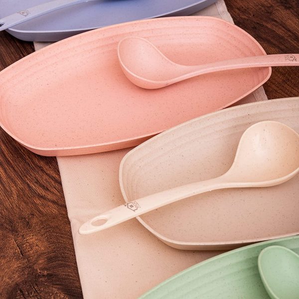 ECO VIABLE Dinner Plates Extra Large with Ladles - Image 3